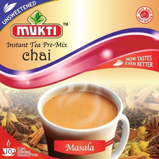 Picture of Mukti Instant Tea Pre-Mix Chai Masala (Unsweetened) 140g