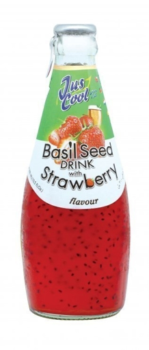Jus Cool Basil Seed Drink Strawberry Flavour 290m