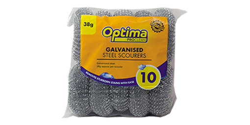 Optima Proclean Galvanised Steel Scourers 10Pk