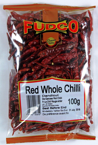 Fudco Whole Red Long Chilli 100g