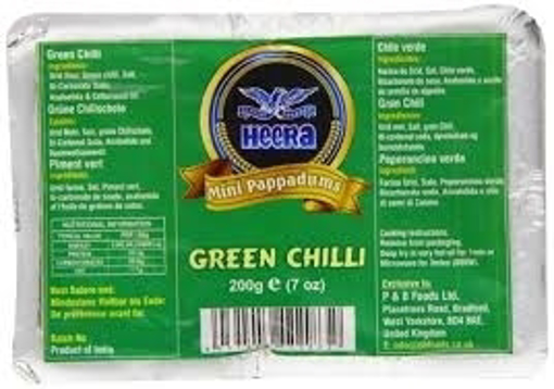 Heera Green Chilli Mini Pappadums 200g