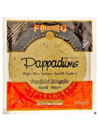 Fudco Punjabi Masala Papad (Pappadums) 200g