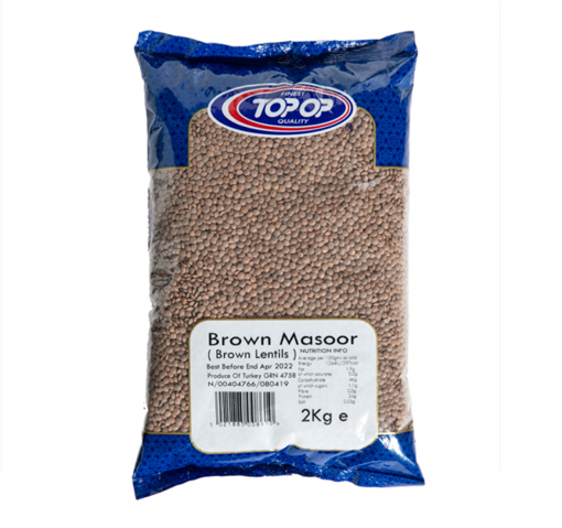 Top Op Brown Masoor (Brown Lentils) 2kg