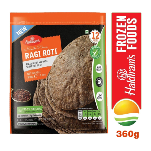 Haldiram's Ragi Roti 12pcs 360g (Frozen)