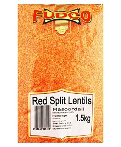 Fudco Red Split Lentils (Masoordall) 1.5kg