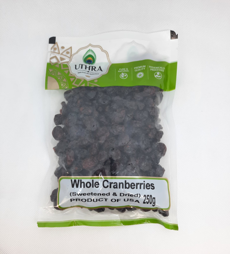 Uthra Whole Cranberries Sweetened & Dried 250g