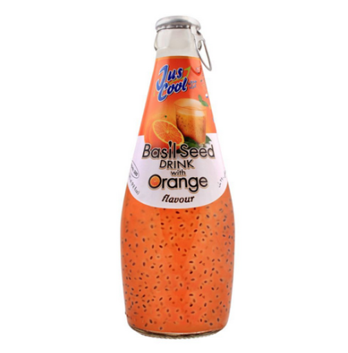 Jus Cool Basil Seed Drink Orange Flavour 290ml