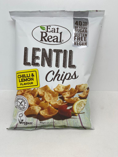 Eat Real Lentil Chips Chili Lemon 40g