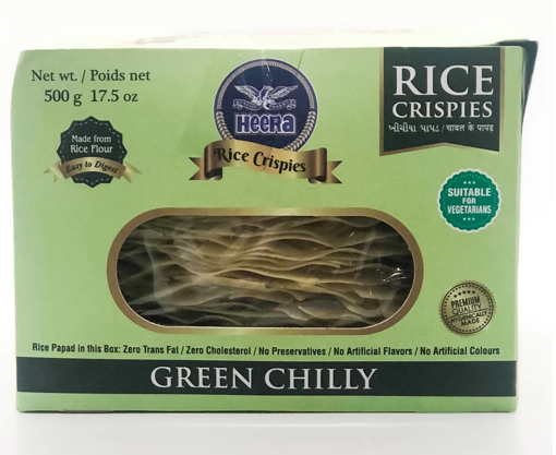 Heera Premium Snacks Green Chilli Khichya 500g