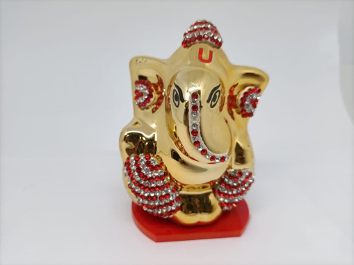 Lord Ganesha With Red-White Diamond