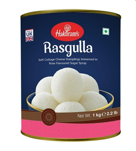 Haldiram's Rasgulla (indian Sweet) 1Kg Tin