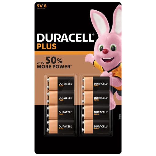 Duracell Plus 8 pack 9V 8