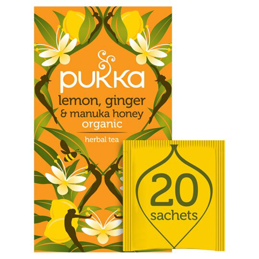 Pukka Organic Lemon & Ginger With Honey 20 Tea Bags 40G