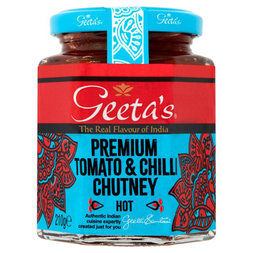 Geeta's Premium Tomato & Chilly Chutney  HOT 210g