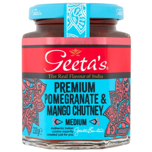 Geeta's Pomegranate & Mango Chutney Med. 230g