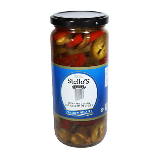 Stellos Jalapeno Peppers Sliced Red & Green 500ml