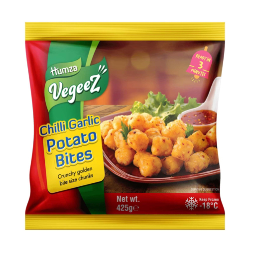 Humza Vegeez Chilli Garlic Potato Bites 425g