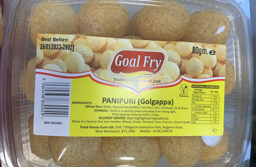 Goal Fry Pani Puri 80g