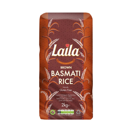Laila Brown Basmati Rice 2kg