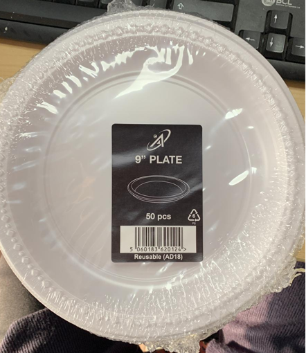 A 9" Disposable Plate 50 Pcs