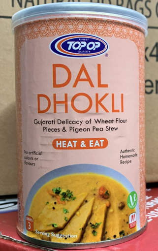 Top Op Heat & Eat Dal Dhokli Tin 450g
