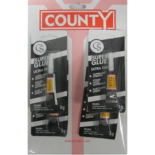 County Super Glue Ultra Fast 3g
