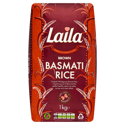 Laila Brown Basmati Rice 1Kg