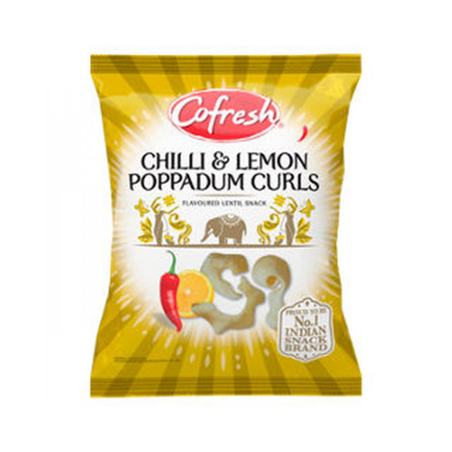 Cofresh Chilli & Lemon Poppadum Curls 80g