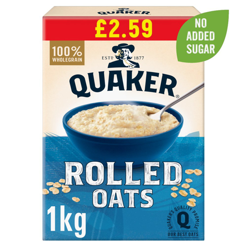 Quaker Rolled Porridge Oats £2.59 RRP PMP 1kg