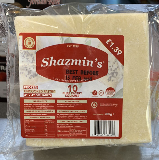 Shazmin's 10 Pcs Puff Pastry Squares 380g