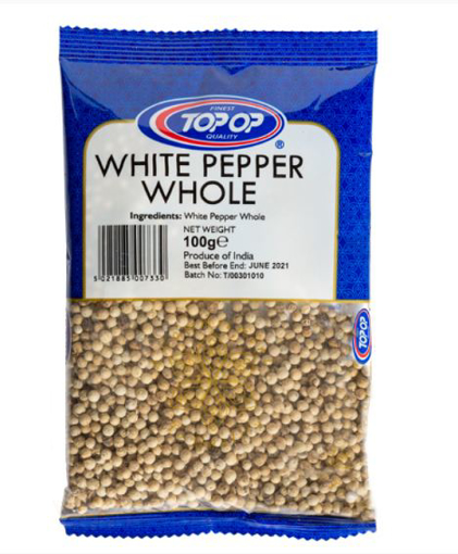 Top-Op White Pepper Whole 100g