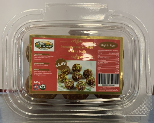 Valley Harvest Pure Dates & Nuts Balls 240g £4.49