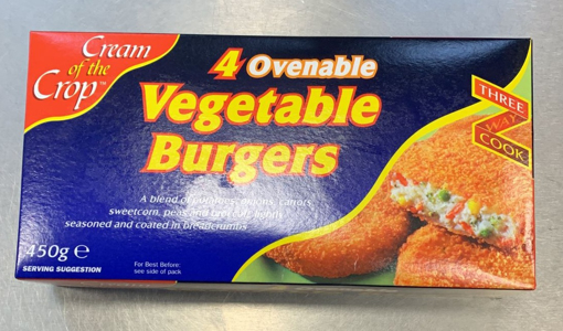COC 4 Ovenable Vegetable Burgers 450g