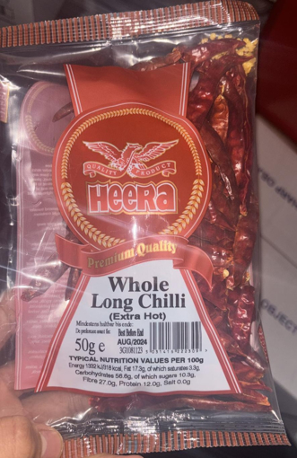 Heera Whole Long Chilli (Extra Hot) 50g