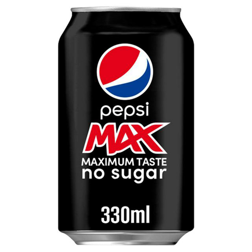 Pepsi Max No Sugar Can 330ml 75p