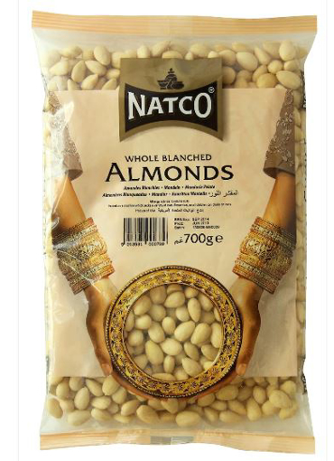 Natco Whole Blanched Almonds 700g