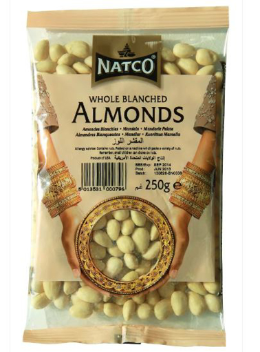 Natco Whole Blanched Almonds 250g