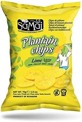 Samai Plantain Chips Lime 70g